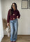Modinzi Burgundy / 6 (XS) Rowan Loop – Chunky Button Cardigan