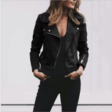 Modinzi black / 6 Sable Edge – Cropped Moto Jacket
