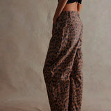 Modinzi Sable Rush – Leopard Print Wide-Leg Jeans