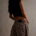 Modinzi Sable Rush – Leopard Print Wide-Leg Jeans