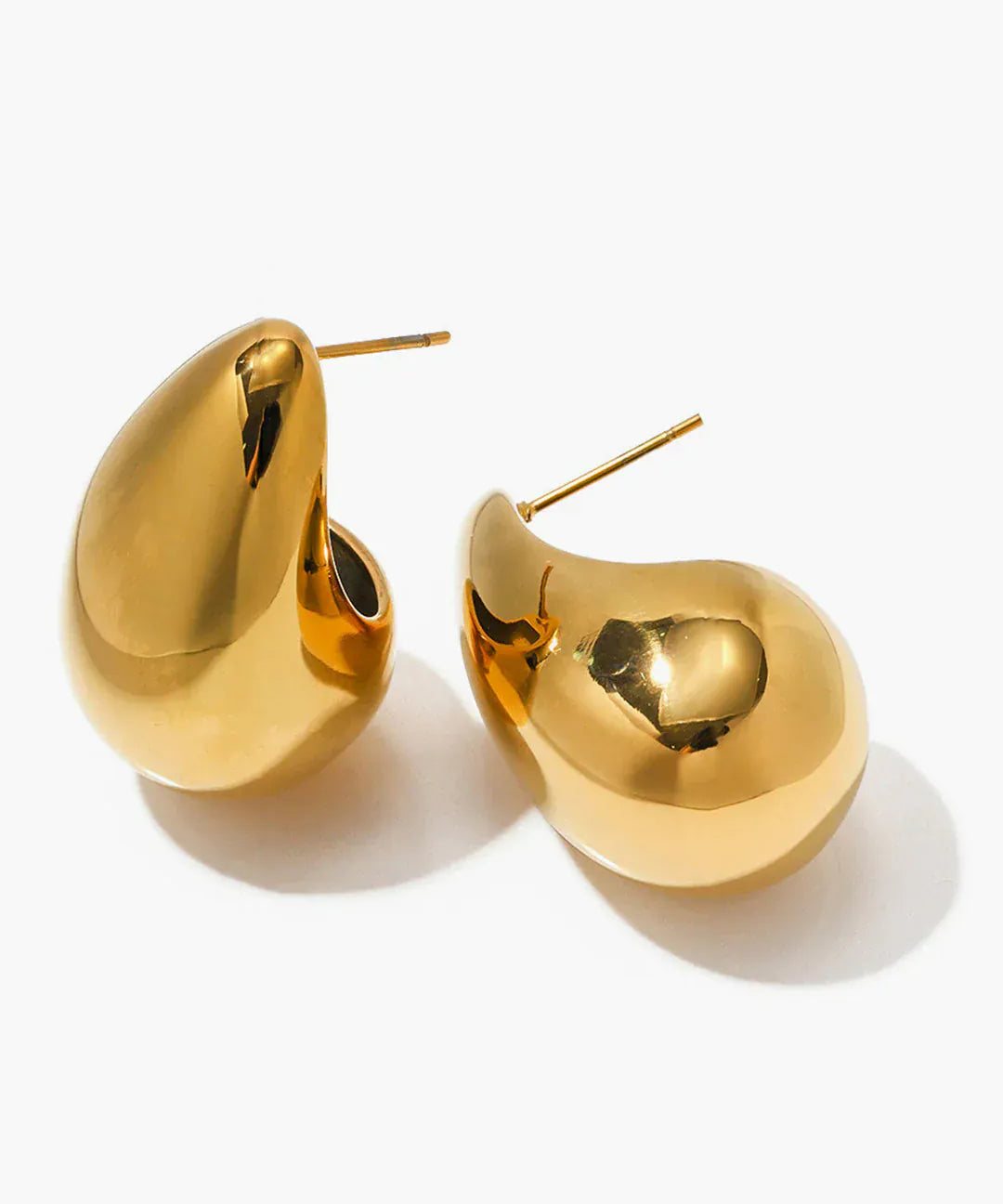 Modinzi Gold Sculptura – Bold Teardrop Earrings