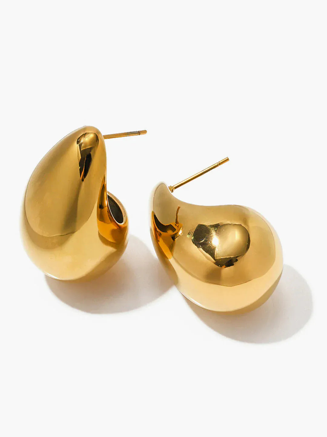 Modinzi Gold Sculptura – Bold Teardrop Earrings
