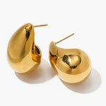 Modinzi Gold Sculptura – Bold Teardrop Earrings