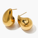 Modinzi Gold Sculptura – Bold Teardrop Earrings