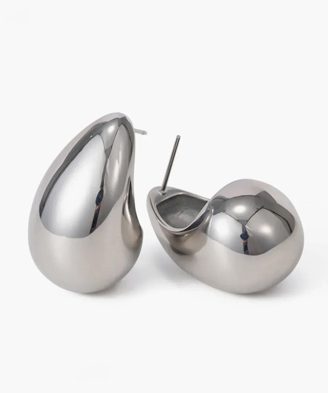 Modinzi Silver Sculptura – Bold Teardrop Earrings