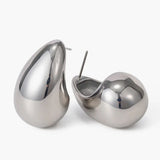 Modinzi Silver Sculptura – Bold Teardrop Earrings