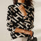 Modinzi black / 6 (XS) Sena Geometric – Modern Mock Neck Sweater