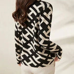 Modinzi Sena Geometric – Modern Mock Neck Sweater