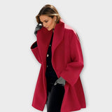 Modinzi dark pink / 6 (XS) Seren Fold – Draped Collar Overcoat