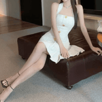 Modinzi Sloane Belle – Gold Button Halter Mini