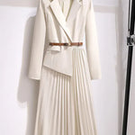 Modinzi Beige / 6 Studio Fusion – Blazer Pleated Dress