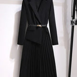 Modinzi black / 6 Studio Fusion – Blazer Pleated Dress