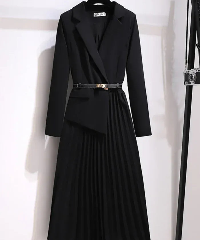 Modinzi black / 6 Studio Fusion – Blazer Pleated Dress