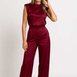 Modinzi Deep Red / 6 Urban Minimalist – Sleeveless Two-Piece Set