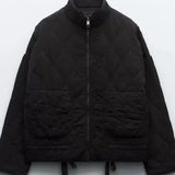 Modinzi black / 6 Urban Shield – Oversized Quilted Jacket