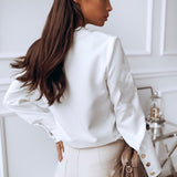 Serena - Buttoned long sleeve blouse