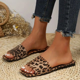 Modinzi Sandals Wild Charm Leopard Slides – Comfortable Everyday Flat Sandals