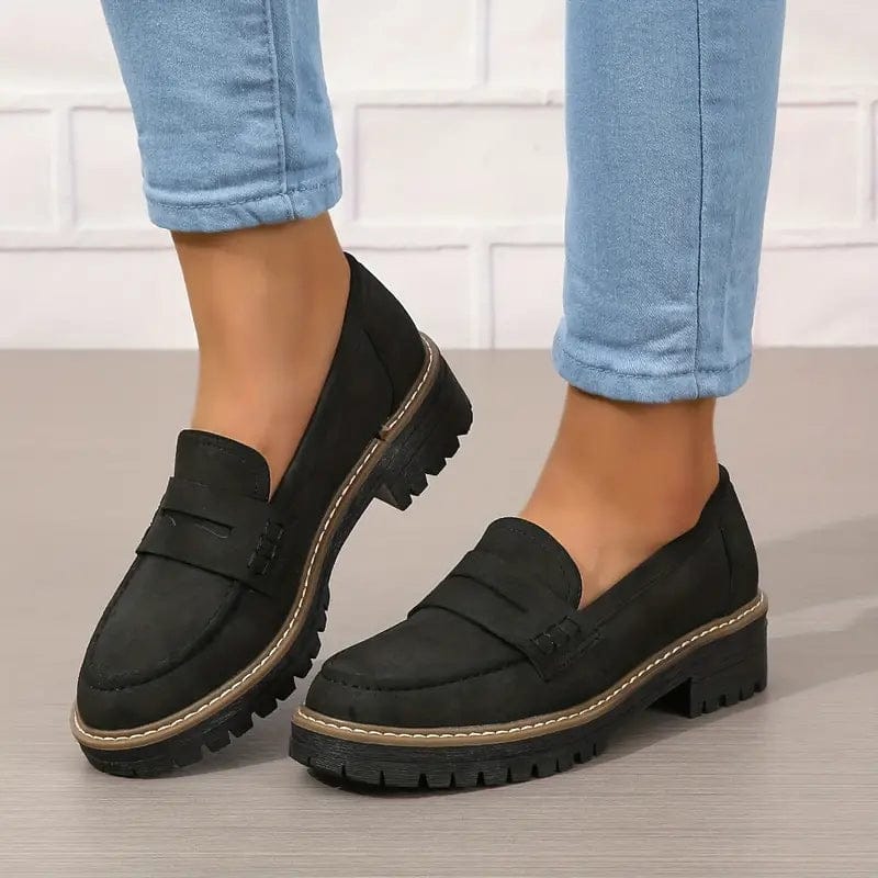 Modinzi loafers black / 3 Women’s Chunky Sole Penny Loafers