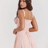 Modinzi Midi dress Women’s Corset Bustier Midi Dress – Sweetheart Neckline with Adjustable Straps