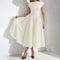 Modinzi Midi dress White / 8 (S) Women’s Elegant Midi Dress – Cap Sleeve Fit and Flare Cocktail Dress