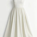 Modinzi Midi dress Women’s Elegant Spaghetti Strap Midi Dress – Flared Pleated A-Line Summer Dress