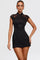 Modinzi Mini Dress black / 8 (S) Women’s Embroidered Lace Cheongsam Mini Dress – Elegant Evening Bodycon