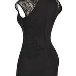 Modinzi Mini Dress Women’s Embroidered Lace Cheongsam Mini Dress – Elegant Evening Bodycon