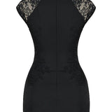 Modinzi Mini Dress Women’s Embroidered Lace Cheongsam Mini Dress – Elegant Evening Bodycon