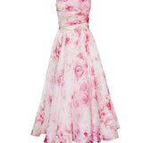 Modinzi Midi dress Pink / 8 (S) Women’s Fit & Flare Floral Midi Dress – Sleeveless A-Line Sundress