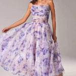 Modinzi Midi dress Purple / 8 (S) Women’s Fit & Flare Floral Midi Dress – Sleeveless A-Line Sundress