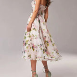 Modinzi Midi dress Women’s Fit & Flare Floral Midi Dress – Sleeveless A-Line Sundress