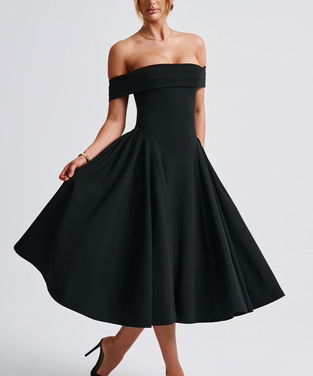 Modinzi Midi dress Women’s Off Shoulder Formal Midi Dress