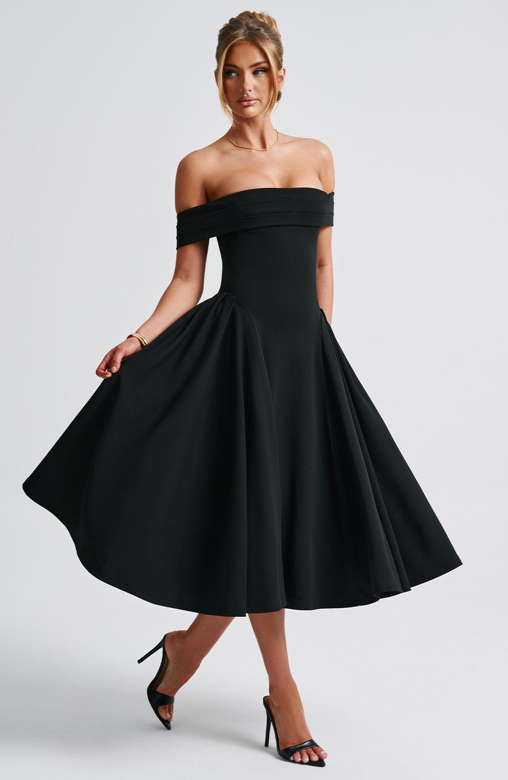 Modinzi Midi dress Women’s Off Shoulder Formal Midi Dress