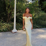 Modinzi Maxi dress Women’s Off-Shoulder Satin Maxi Dress