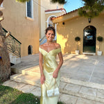 Modinzi Maxi dress Women’s Off-Shoulder Satin Maxi Dress