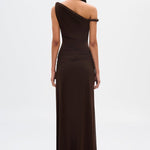 Modinzi Maxi dress Women’s One-Shoulder Draped Maxi Dress – Elegant Asymmetrical Evening Gown