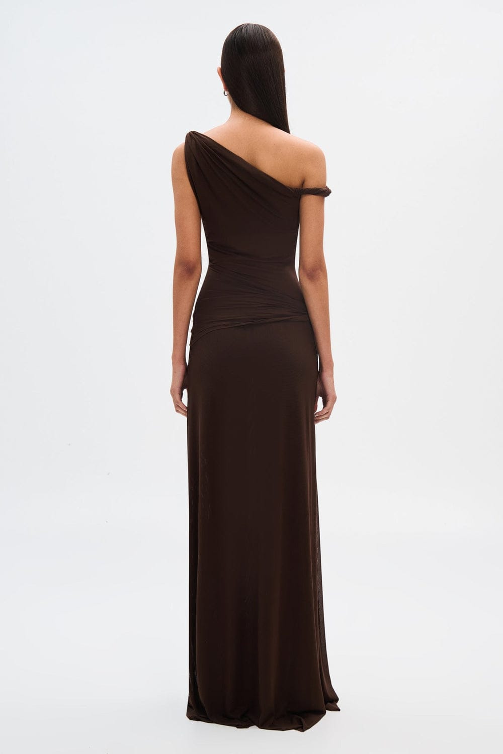Modinzi Maxi dress Women’s One-Shoulder Draped Maxi Dress – Elegant Asymmetrical Evening Gown