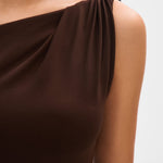 Modinzi Maxi dress Women’s One-Shoulder Draped Maxi Dress – Elegant Asymmetrical Evening Gown