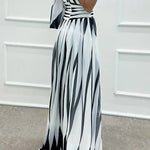 Modinzi Maxi dress Women’s One-Shoulder Pleated Maxi Dress – Elegant Flowing Evening Gown