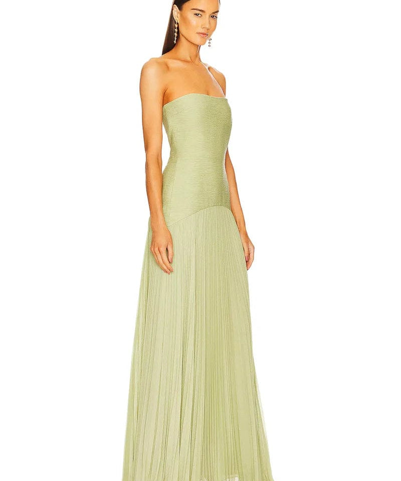 Modinzi Maxi dress Women’s Pleated Strapless Dress – Flowing Maxi Formal Wear