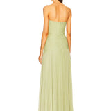 Modinzi Maxi dress Women’s Pleated Strapless Dress – Flowing Maxi Formal Wear