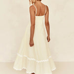 Modinzi Maxi dress Women's Ruffle Trim Maxi Dress – Tiered Spaghetti Strap Sundress