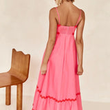 Modinzi Maxi dress Women's Ruffle Trim Maxi Dress – Tiered Spaghetti Strap Sundress