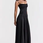 Modinzi Maxi dress Women’s Satin Maxi Dress – Spaghetti Strap Backless Evening Gown