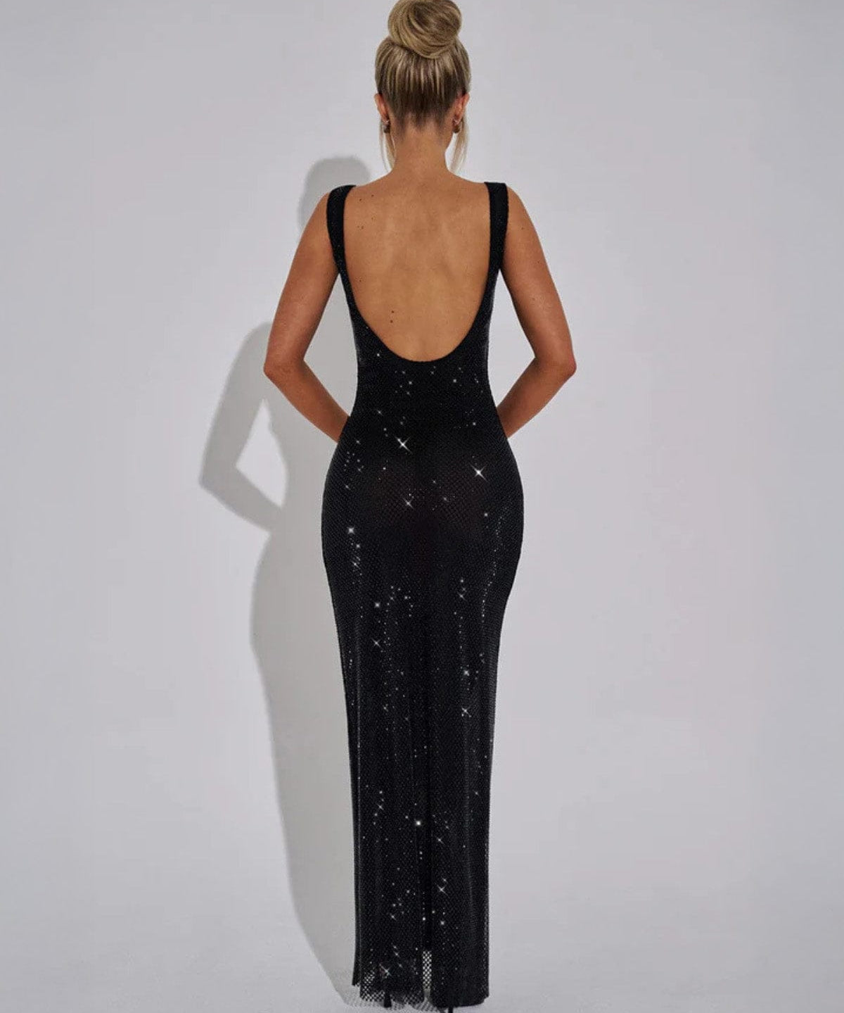 Modinzi Maxi dress Women’s Sequin Evening Gown – Sleeveless Backless Floor-Length Dress