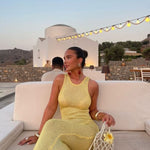 Modinzi Maxi dress Women’s Shimmer Bodycon Maxi Dress – Elegant Scoop Neck Gown