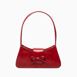 Modinzi bag Red Women’s Shoulder Bag – Bow Detail PU Leather Small Purse