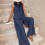 Modinzi Sets Women’s Sleeveless Wide-Leg Two-Piece Set – Relaxed Summer Outfit