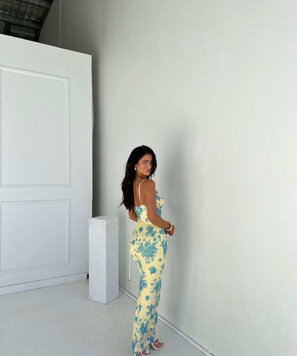 Modinzi Maxi dress Women’s Spaghetti Strap Floral Maxi Dress – Sleeveless Bodycon Summer Dress