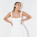 Modinzi Maxi dress Women’s Square Neck A-Line Midi Dress – Timeless Tailored Silhouette